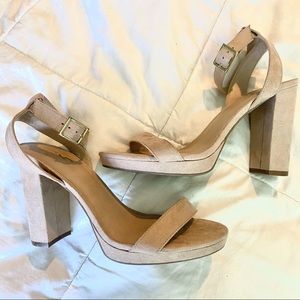Ankle strap block heels
